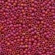 03058 Antique Mardi Gras Red Glass Seed Beads