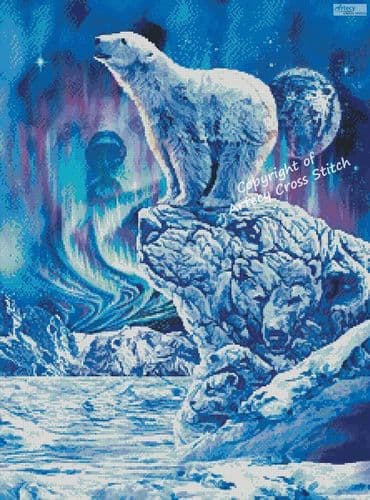 10 Polar Bears 2 by Artecy printed cross stitch chart