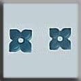 12187 4 Petal Flower Matte Aqua Mill Hill Treasure