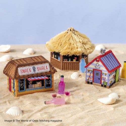 3D Beach Cabins WOXS Issue 348 project pack