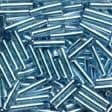 82054 Aqua Ice Medium Bugle Glass Seed Beads