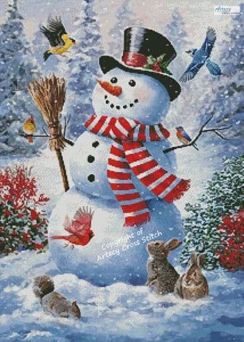 A Frosty Hello by Artecy printed cross stitch chart