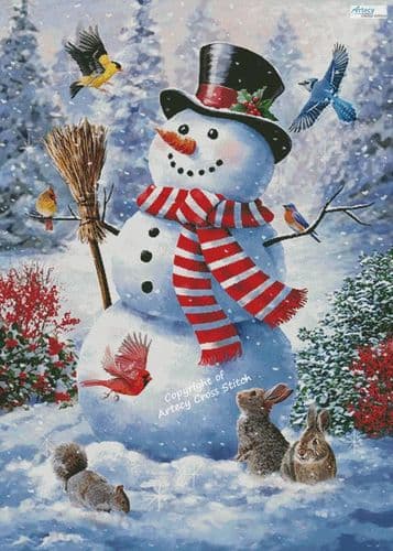 A Frosty Hello (Large) by Artecy printed cross stitch chart
