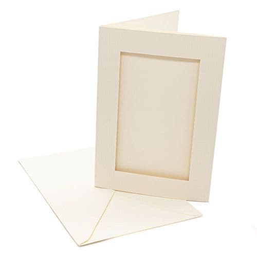 A5 Trifold Rectangle Cream Aperture Cards & Envelopes 10 Pack