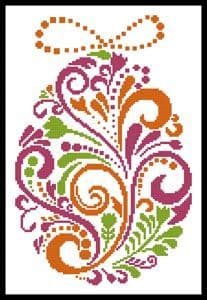 Abstract Easter Egg 4 by Artecy printed cross stitch chart