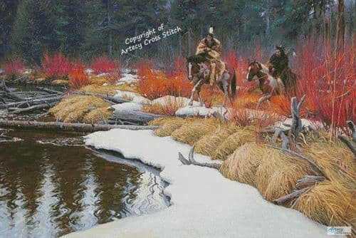 Among the Red Willows (Large) by Artecy printed cross stitch chart
