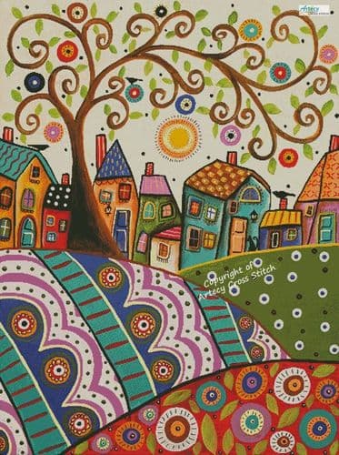 Amusing Landscape (Large) by Artecy printed cross stitch chart