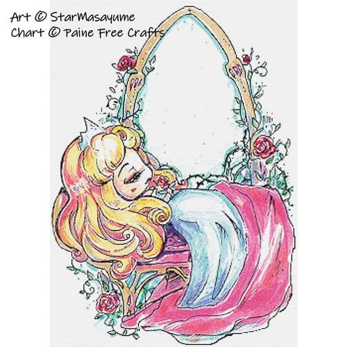 Aurora (Sleeping Beauty) by Paine Free Crafts printed cross stitch chart