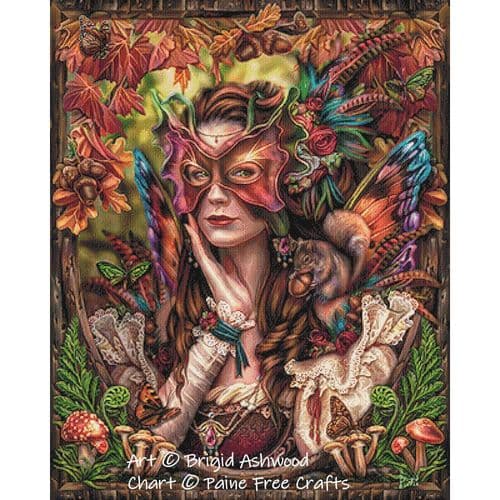 Autumn Fairy Queen by Paine Free Crafts printed cross stitch chart