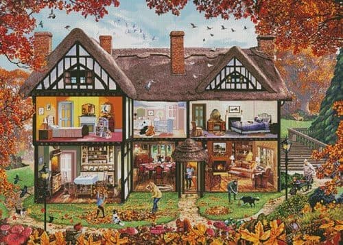Autumn House (Large) by Artecy printed cross stitch chart