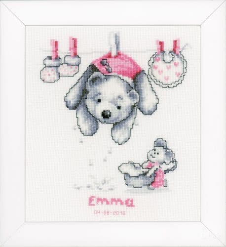 Baby Laundry Counted Cross Stitch Kit by Vervaco