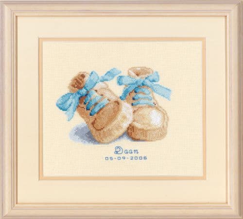 Baby Shoes Counted Cross Stitch Kit by Vervaco