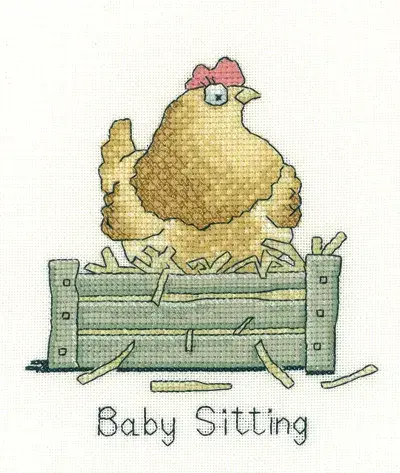 Baby Sitting cross stitch chart - Peter Underhill