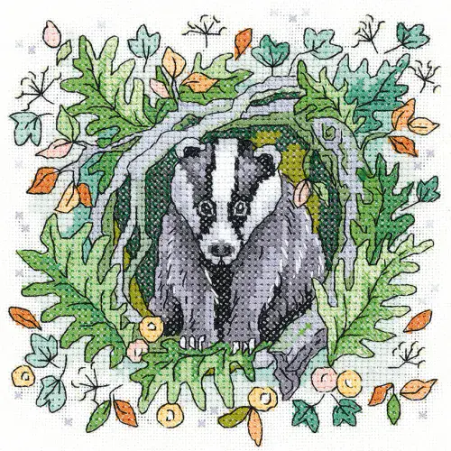 Badger cross stitch chart - Karen Carter Collection