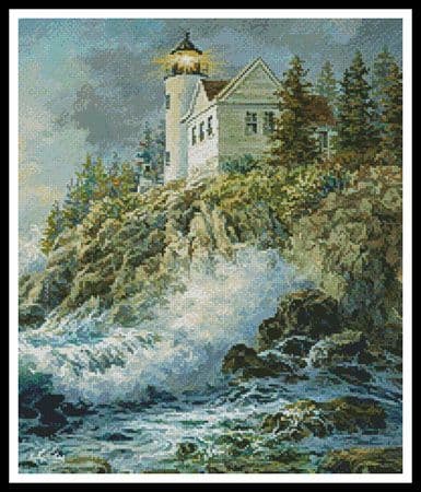 Bass Harbor Lighthouse (Crop) by Artecy printed cross stitch chart