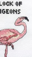Be The Flamingo by Peacock & Fig printed cross stitch chart