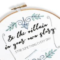 Be The Villain by Peacock & Fig printed cross stitch chart