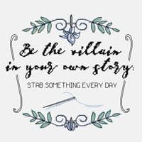 Be The Villain by Peacock & Fig printed cross stitch chart