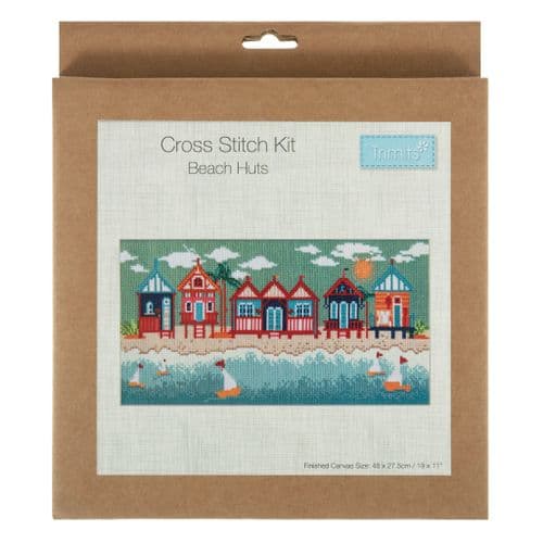 Beach Huts cross stitch kit