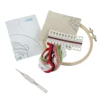 Bear Punch Needle Kit - Floss and Hoop