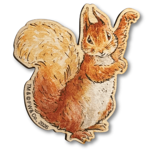 Beatrix Potter Squirrel Nutkin Wooden Needle Minder