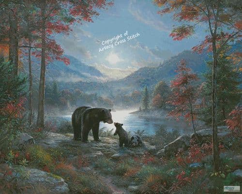 Bedtime Kisses (Large) by Artecy printed cross stitch chart