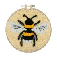 Bee Punch Needle Kit - Yarn and Hoop