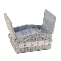 Bee Twin Lidded Wicker Hamper Sewing Box - EXCESS STOCK