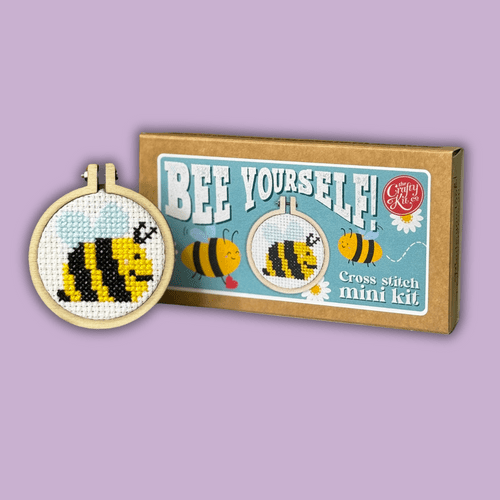Bee Yourself! Matchbox Mini Cross Stitch Kit