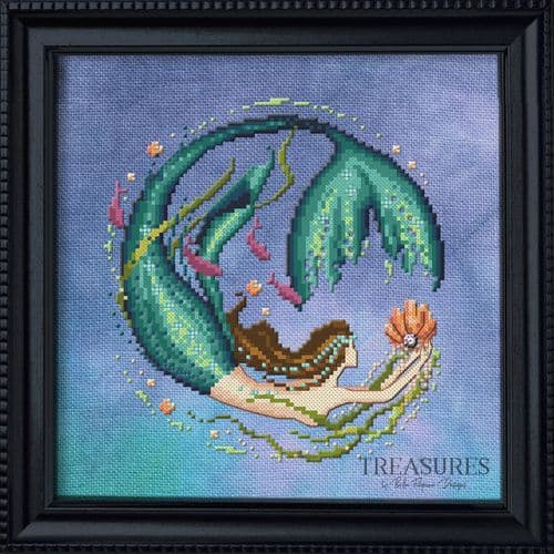Bella Filipina Blue Lagoon Mermaid printed cross stitch chart