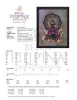 Bella Filipina La Catrina printed cross stitch chart