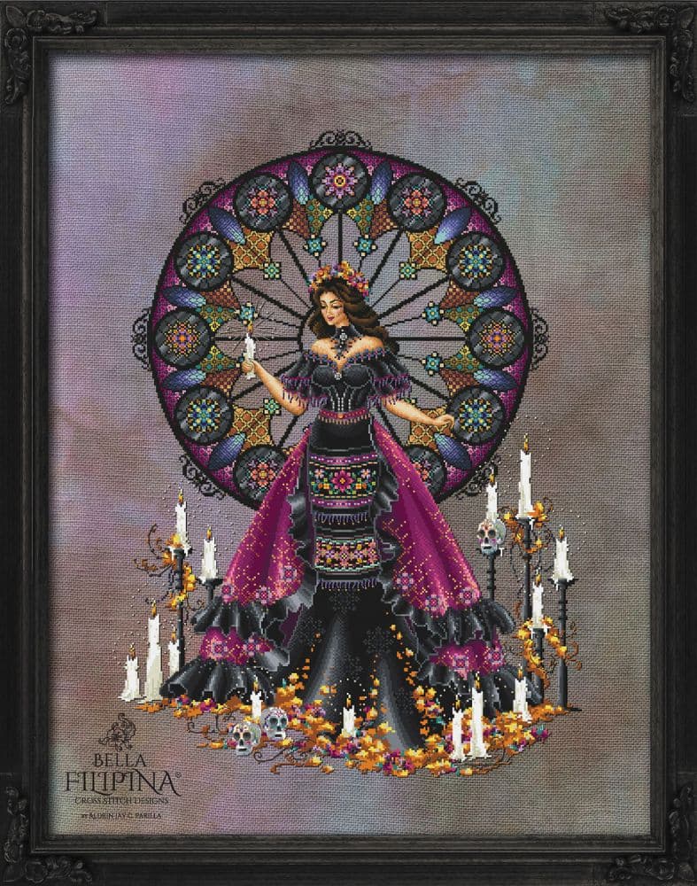 Bella Filipina La Catrina printed cross stitch chart