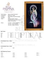 Bella Filipina Mayari, Deity of the Moon printed cross stitch chart