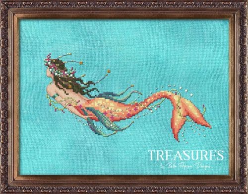 Bella Filipina Mermaid Coraline printed cross stitch chart