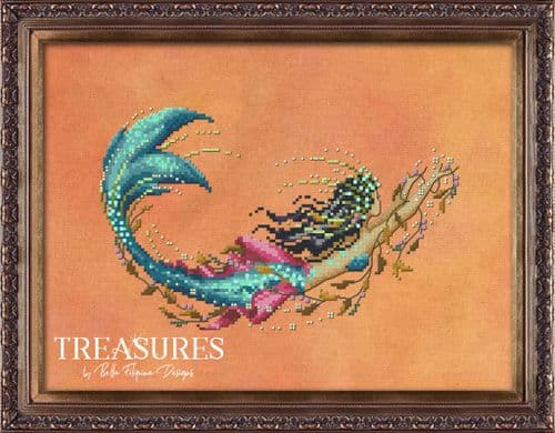 Bella Filipina Mermaid Kelpie printed cross stitch chart