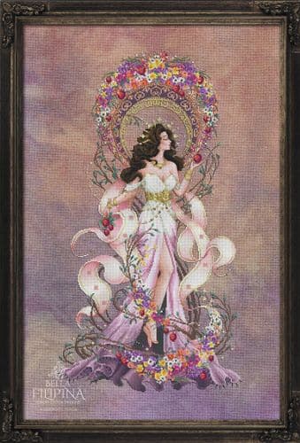 Bella Filipina Persephone printed cross stitch chart