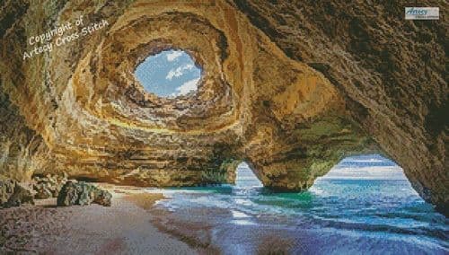 Benagil Cave by Artecy printed cross stitch chart