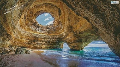 Benagil Cave (Large) by Artecy printed cross stitch chart