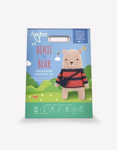 Benji the Bear Large Amigurumi Crochet Kit by Anchor
