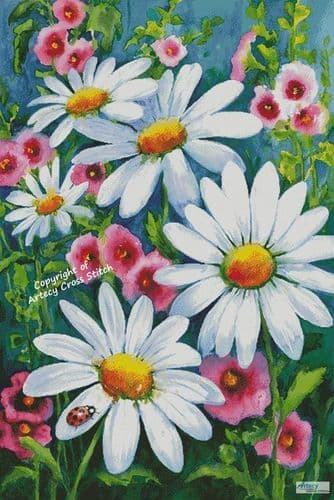 Big Daisies by Artecy (Large) printed cross stitch chart