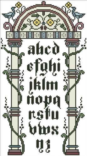 Bird Arch by Arelate Studio cross stitch chart