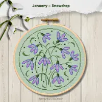 Birth Flower Hoop SAL from Artmishka Designs Project Pack