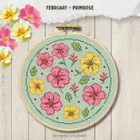 Birth Flower Hoop SAL from Artmishka Designs Project Pack