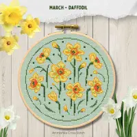 Birth Flower Hoop SAL from Artmishka Designs Project Pack