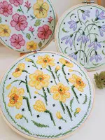 Birth Flower Hoop SAL from Artmishka Designs Project Pack