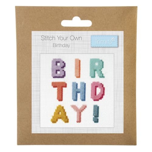 Birthday cross stitch kit