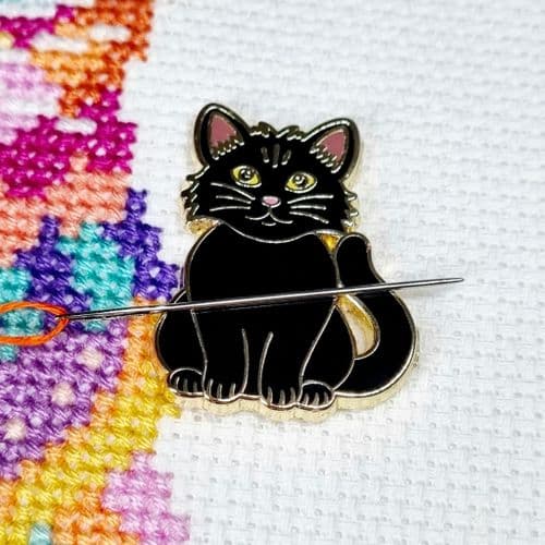 Black Cat Needle Minder from Meloca Designs