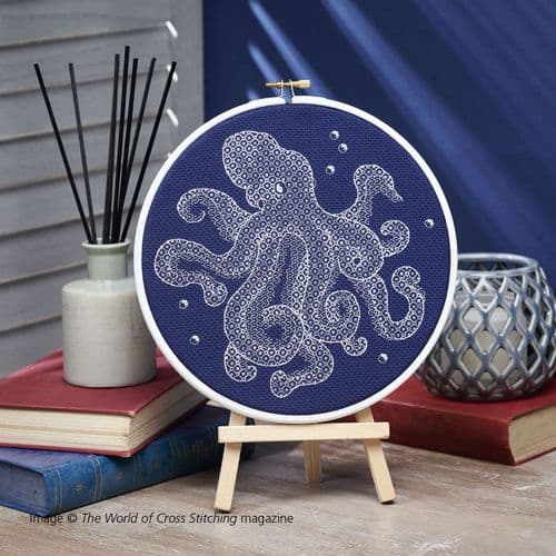 Blackwork Octopus WOXS Issue 321 July 2022 project pack