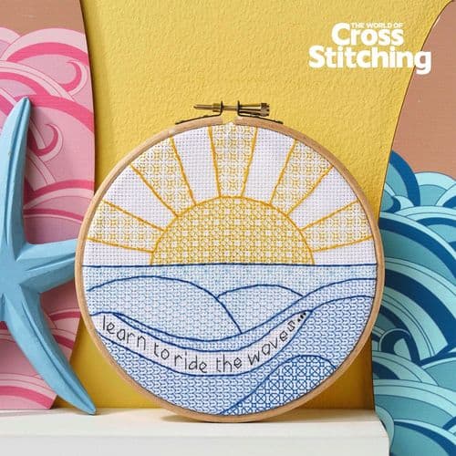 Blackwork Summer Hoop WOXS Issue 374 project pack