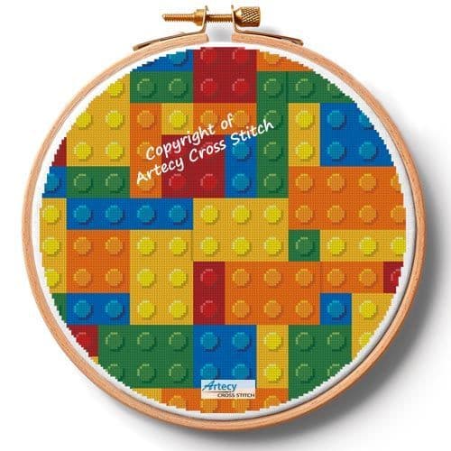 Blocks Hoop (Extra Large) by Artecy printed cross stitch chart